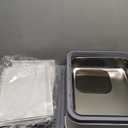 RIZZARI Stainless Steel Cat Box: Enclosed Design with High Walls - Light Gray - Large Litter Pan for Odor Control Indoors