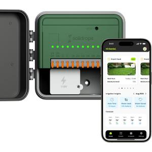 AI Smart Sprinkler Controller, 8-Zone WiFi Irrigation Controller for Indoor & Outdoor Use, DIY Garden & Lawn Watering Kit, App-Based Auto Watering