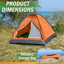 2 Person Outdoors Camping Tent with Rain Fly and Carrying Bag - Lightweight Outdoor Pop Up Tents for Camping Essentials, Music Festivals, Backpacking, Hiking, or Beach Shelter by Wakeman Outdoors