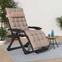 Slendor Oversized Zero Gravity Chairs XL, Zero Gravity Lounge Chair, 29inch Large Anti Gravity Chair, Folding Reclining Chair w/Aluminum Alloy Lock, Pillow, Cup Holder, Support 440lbs, Beige, 69 inches x 29 inches x 45 inches
