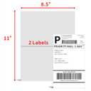 KKBESTPACK Half Sheet Shipping Labels for Laser and Inkjet Printers 2 Per Page Self Adhesive Mailing Labels White 8.5 x 5.5 (200 Labels) (2LP)