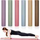 Timgle 6 Pack Yoga Mats Bulk 68 x 24 Inches Non Slip Exercise Yoga Mat 4 mm Thick Anti Slip Tear Resistant Sports Gym for Fitness Stretching Home Workout and Studio