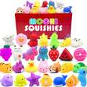 30 Pack Mochi Squishy Toys, Party Favors for Kids 4-8-12,Birthday Gifts Treasure Box Classroom Prizes Goodie Bag Stuffers, Mini Squishy Fidget Toys, Carnival Prizes in Bulk