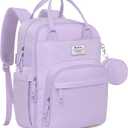 RUVALINO Diaper Bag Backpack, Multifunction Travel Pack Maternity Baby Changing Bags, Large Capacity, Waterproof, Taro Purple, 11.8x7.8x16.5 Inch