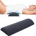 Cozyhealth - 3.15"H*23.6"L - Soft Lumbar Pillow for Sleeping, Memory Foam Back Lumbar Support Cushion for Lower Back Pain Relief Bed Waist Sleep Support Pillow for Side, Back Sleeper(Dark Grey, Large)