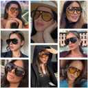 Trendy Aviator Sunglasses for Women Men Oversized Classic 70s Round Aviator Sun Glasses Vintage Shades (Brown/Brown)