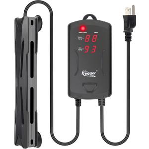 hygger 25-50 Gallon Aquarium Heater with LED Display Controller, Quartz Submersible Fish Tank Heater 200W for Saltwater Freshwater
