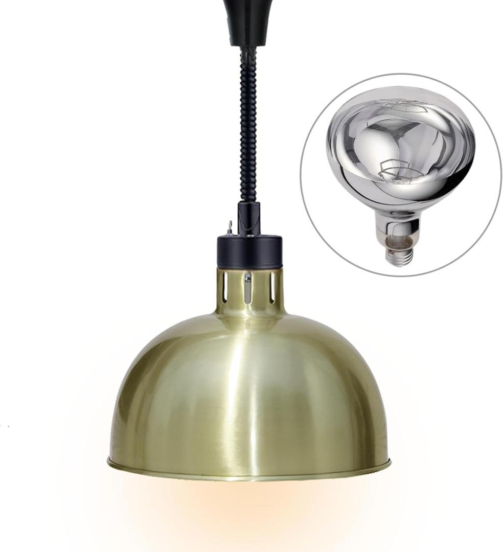JIAWANSHUN Food Warmer Lamp Food Heat Lamp Warmer with Bulb 250W Commercial Food Warmer Restaurant or Home Food Service 110V