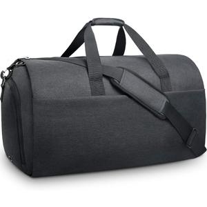 Garment Bags Convertible Suit Travel Bag with Shoes Compartment Waterproof Large Carry on Duffel Bags Garment Weekender Bag for Men Women (Black)