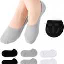 Non Slip Women's No Show Socks : Soft Comfort for Office Wear - Breathable Easy Fit Low Cut Flat Socks 6 Pairs