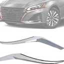 Front Grille Trim Molding Chrome Set Compatible with Nissan Altima 2023 2024 2025 Replace 620759HF0A 620749HF0A Front Bumper Grille Trim Driver and Passenger Side (Silver)