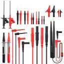 KAIWEETS 23PCS Multimeter Test Leads Kit with Replaceable Precision Probes Set and Alligator Clips, Test Probes, Test Hook, Flexible Wires Professional Kit General Use for Digital Electrical Testing