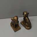 Decorative Bookends for Shelves, Dog Book Ends for Heavy Books, Labrador Retriever Statues Bookends for Heavy Books with Anti-Slip Base Book Holders for Home Office Decor (Gold)