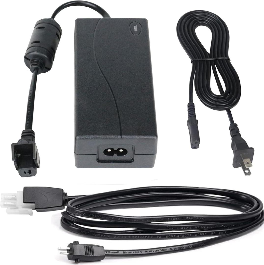 Power Adapter 2-Pin for Claiks P1.01.001 P101001 40" 48" 55" 63" 40x24 48X24 55X24 63X24 Inches Electric Standing Desk Adjustable Height Stand up Desk YH-K290018-C Power Supply Cord Charger PSU