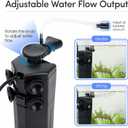 hygger Aquarium Internal Filter, 170GPH Silent Power Filter for 15-30 Gallon Corner Installation, Triple Filtration with Adjustable Flow and Spray Bar