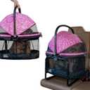 Pet Gear No-Zip View 360 Pet Carrier & Car Seat, 20", Flower Design ( 20"L x 12"W x 18.5"H)