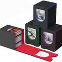 banloga 4 Pack Card Deck Box for MTG Commander, Card Case Holds 100+ Double-Sleeved Cards, Magic Card Box Fits for TCG/PTCG/CCG Card with 8 Dividers (4 Colors)