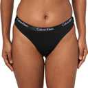2 Pack Calvin Klein Women's Motive Cotton Multipack Thong Panty S 