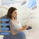 Reading Pillow with 30-90° Stepless Adjustable Angle & Height, 2 in 1 Back Wedge Pillow for Bed Sitting up with Detachable Arms Rest, Backrest Pillow for Reading/Gaming/Working in Bed or Couch, Medium