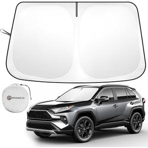 for Toyot RAV4 2019-2023 2024 2025 2026 Windshield Sun Shade Custom Fit RAV-4 SUV TRD Off-Road, LE XLE Premium Limited Foldable RAV4 Sunshade, UV Block & Protector Rav4 Accessories