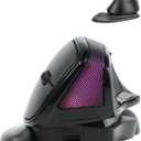 Wireless Mouse Large Angle Adjustable Ergonomic Vertical Upright Carpal Tunnel Ergo Right Hand 6 buttons USB Optical Mice for PC Laptop Computer Macbook Gift,3600 DPI,Removable Palm Rest,RGB Light (Black)