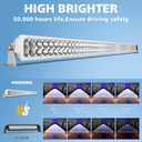 4WDKING 52 Inch LED Light bar, IP68&IP69K Waterproof Led Boat Light, White Dual Row Flood and Spot Combo Beam Off-Road Lights for Pickup 4x4 Truck ATV UTV Boat