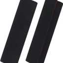 Alcantara Material Seat Belt Cover Pad, Car Seat Belt Pads Cover, 10.6 in (27cm) for a More Comfortable Driving Compatible with All Cars and Backpack, 2 Pack, Black