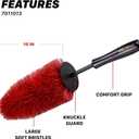 Maxshine Wheel & Rim Brush 10 Large Soft Bristle PP Material with Comfort Grip & Knuckle Guard Scratch-Free Wheel Cleaning Brush Universal Car Detailing Tool for Rims & Tires