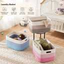 Artfeel Blanket Basket,Rectangle Woven Baskets for Storage,30L Laundry Basket for Decorative Nursery Blanket,Toys,Dirty Clothes and Magazine in Shelves,Baby Room,and Living Room