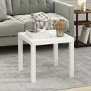 Furinno Classic Coffee Table, Square Modern Coffee Table with Triple Thick Tabletop, Simple Side Table with 4 Legs, for Living Room, Bedroom, Home Office, White