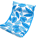 Jasonwell Water Hammock Pool Floats - Fabric Inflatable Pool Hammock Float Floaties 4 in 1 (Saddle Lounge Chair Drifter) Lake Beach Floating Loungers Swimming Pool Rafts Toys for Adults, Blue tropical, Large