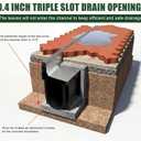 Slot Channel Drain with 304 Stainless Steel Grate-39.4Lx6.3Wx10.9H in. Deep Profile Trench Drain System for Landscaping,3 Pack Total Length 118.2in,A15 Hidden Drain Channel