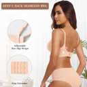OEAK Womens Wireless Jelly Bras Comfortable Push Up Bra No Underwire Gel Bra Full Support Lift Everyday Seamless Tshirt Bras (Beige, XXL)