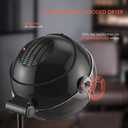 TASALON Ionic Hooded Hair Dryer - 1875W Bonnet Dryer with 3 Temperature Settings - Portable Standing Dryer for Home and Salon (Black)