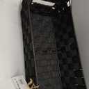 Simplify Extra Long Shelf Woven Strap Tote | Decorative Storage Basket | Built in Handles | Organization | Closet | Bedroom | Bathroom | Nursery | Accessories | Toys | Gifts | 1 Pack | Black