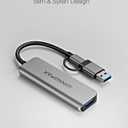 IM INNOMAX Aluminum, USB C to USB Hub, Multiport USB 3.0 Adapter with 4 USB 3.0 Ports for All Computers: MacBook, iPad Pro, Windows Laptops, comuter to Connect Flash Drive, HDD, Printer, Mouse etc