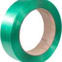 Mytee Products 5800'x 1/2"x 0.025" Hand Grade Polyester (PET) Packaging Strapping Roll - Green 16"x6" Core Size AAR Approved - 780 lbs Break Strength - UV, Water & Rust Resistant Roll