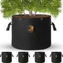 GorillaGrow Tent Gorilla 20 Gallon Fabric Grow Bags  Thick 600g Fabric, BPA-Free, Reinforced Handles & Metal Grommets for Indoor/Outdoor Plants, Air Pruning Pots for Bigger Yields - 4 Pack