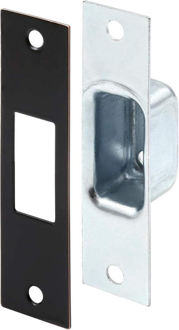 Prime-Line U 95397 Box Armored Security Strike, 4-7/8 inch Height x 1-1/4 inch Width, with Fasteners, Bronzel (Single Pack)