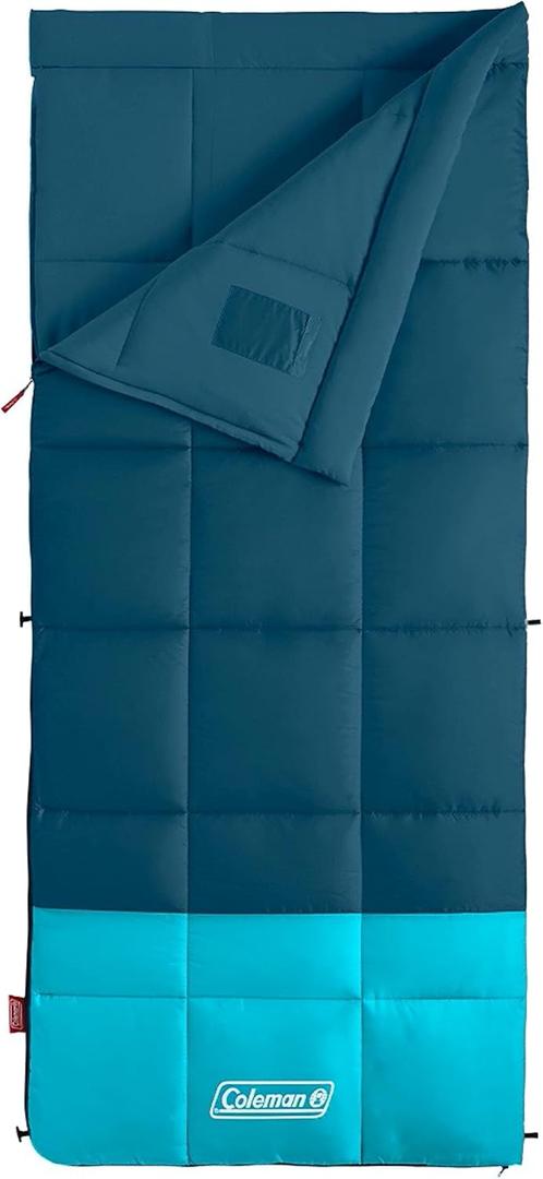 Coleman Kompact Sleeping Bag, Indoor/Outdoor Lightweight Sleeping Bag for Adults, 20F/30F/40F Options for Camping, Hiking, Backpacking with Included Compression Sack (Normal, Space Blue)