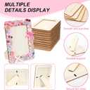 Suncalla DIY Wooden Picture Frames Craft Kit 4 x 6 Inch Wooden Picture Frames with Acrylic Pens Beads Mini Charms Gem Stickers Glitter for Crafts Graduation Birthday Wedding(10 Pcs,Rectangular Shape)