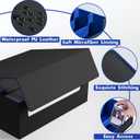 ZLCA Card Storage Box for MTG PTCG, Commander Deck Box Holds 1800+, Deck Storage Case, Card Organizer for TCG(Black&Blue)