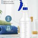 Eccliy 20 Pack 16oz Empty Spray Bottles, Leakproof Cleaning Bottles with Measurement and Adjustable Nozzle for Housekeeping, Commercial Use(Cylinder,Blue Spray Head)