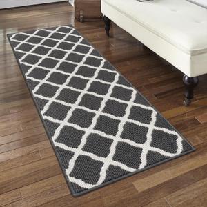 SHACOS Kitchen Runner Rug 2x6 ft Washable Rug Runner Non Slip Rubber Backing Hallway Runner Rug Indoor Entryway Runner Laundry Room Floor Mat Carpet Runners, Dark Grey