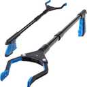Grabber Reacher Tool, Luxet Long Steel Foldable Pick Up Stick, Strong Grip Magnetic Tip, Heavy Duty Trash Picker Claw Reacher Grabber Tool, Elderly Wheelchair Mobility Aid (2-Pack, Blue)