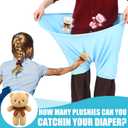 VioraWhite 22 Pcs Funny Baby Shower Diapers Games Activities Fun Bridal Shower Games How Many Plushies Can You Catch in Your Big Diaper Gender Reveal for Boys Girls Adults (Blue)