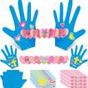 WATINC Fathers Day Thankful Handprint Craft kit - 28 Sets DIY Appreciate Crafts for Dad with Cross Heart Sticker, Making Greeting Cards for Christian Sunday School Classroom Art Activities