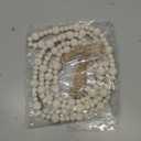 Jetec 7.9 Feet Wood Beaded Garlands with Tassels Christmas Hanging Ornaments Boho Farmhouse Decor Xmas Rustic Wooden Beads Garland for Christmas Table Wall Hanging Decor(Wood Color)