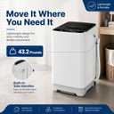 17LBS Full Automatic Portable Washer & Spinner Combo, 10 Programs 8 Water Levels, Compact Laundry Machine for Apartment RV Dorm, White
