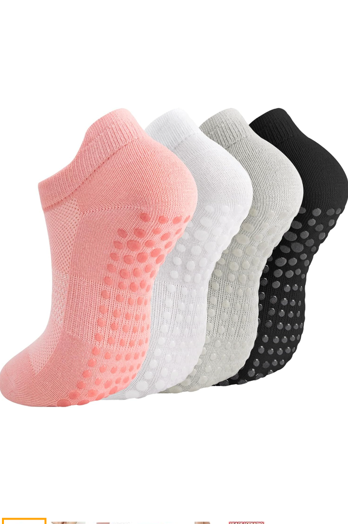 Breslatte Grip Socks Pilates Socks with Grips for Women Non Slip Grippers Womens